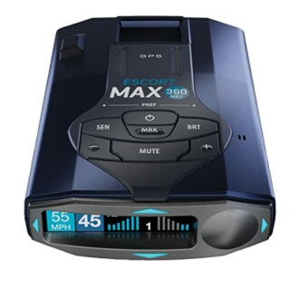 Escort Max 360 Mk II radar detector with digital display and buttons