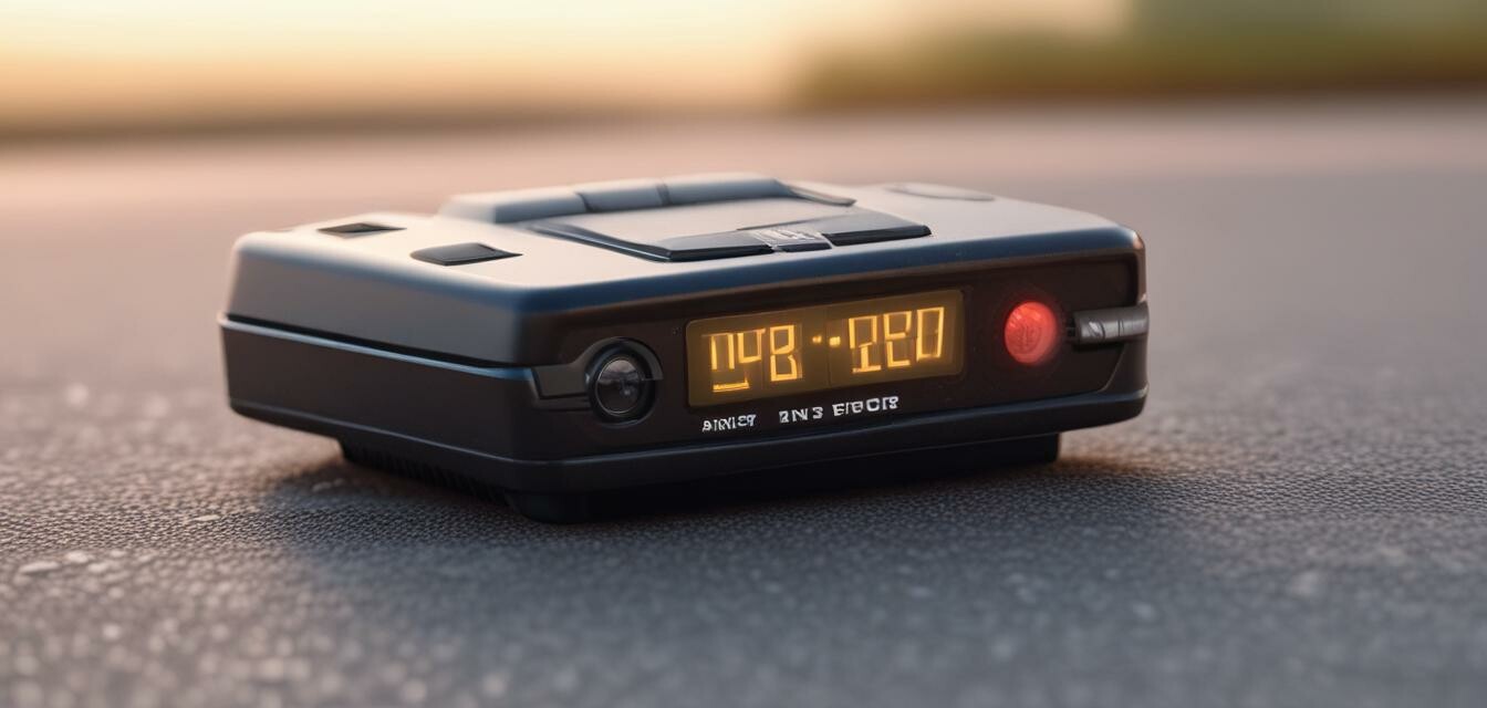 Radar detector with incorrect settings