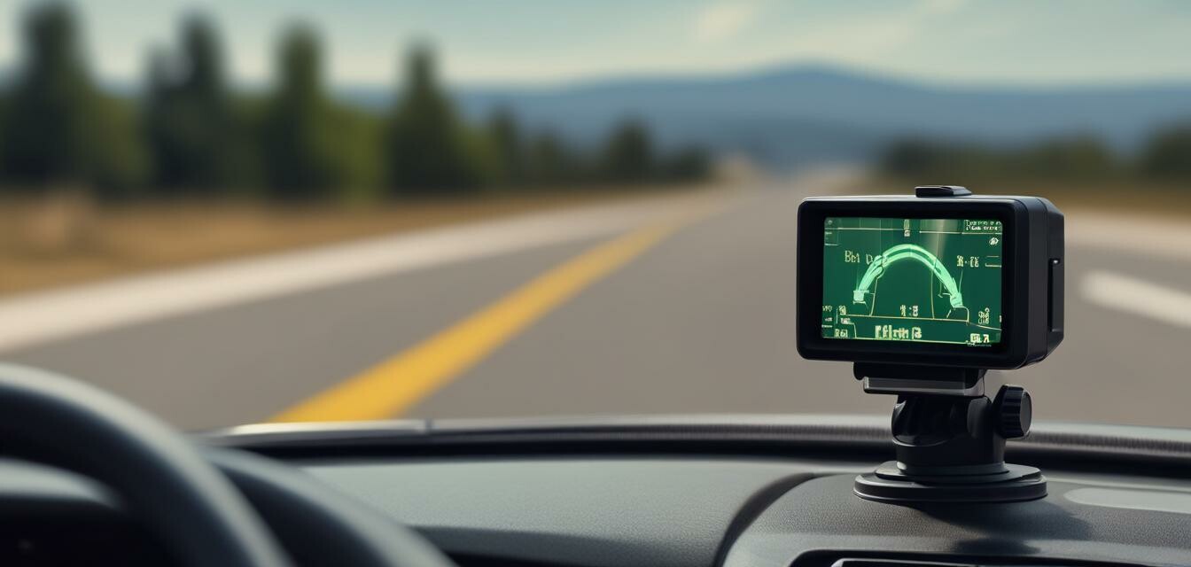 Radar detector in use