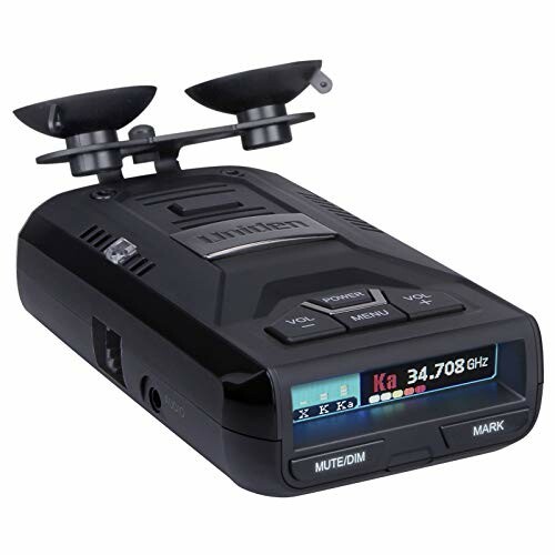 Uniden radar detector with suction mounts